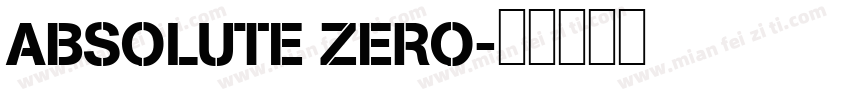 ABSOLUTE ZERO字体转换